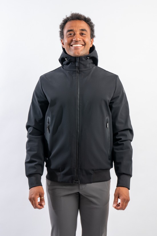 RRD JACKET WINTER THERMO HOOD WES009 Color BLACK Size 52 - Livio Sport