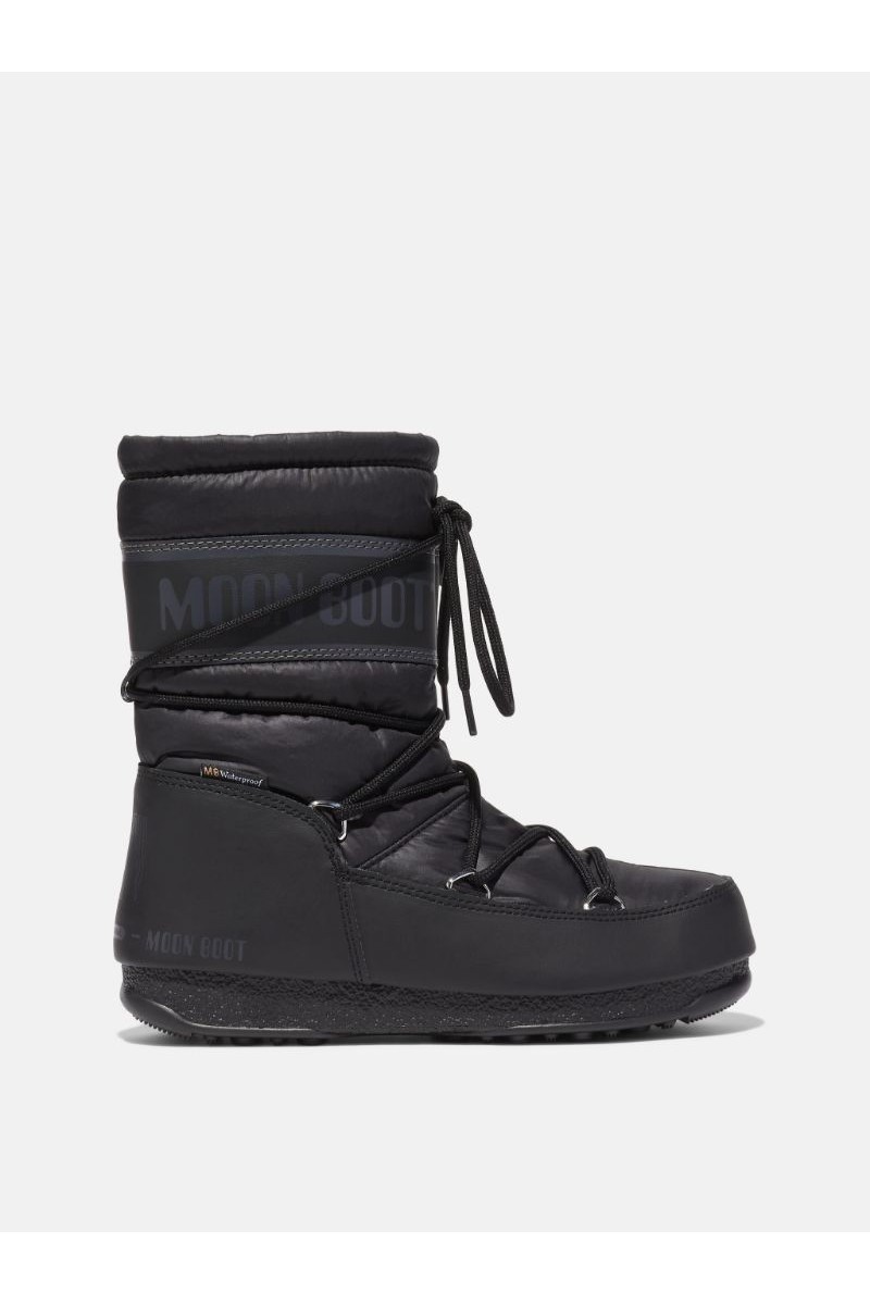 Moon Boot 240092 Nylon Mid Black Size 37 Color BLACK Livio Sport