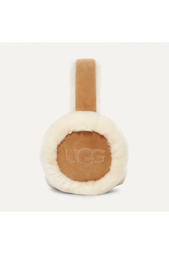 UGG Sheepskin Embroidery イヤーマフ チェスナット