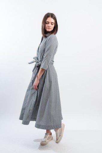NIU SHIRT DRESS WITH SASH...