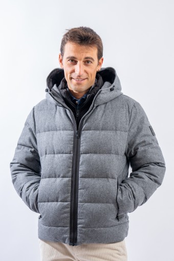 FAY DB FRONT FEATHER HOOD...