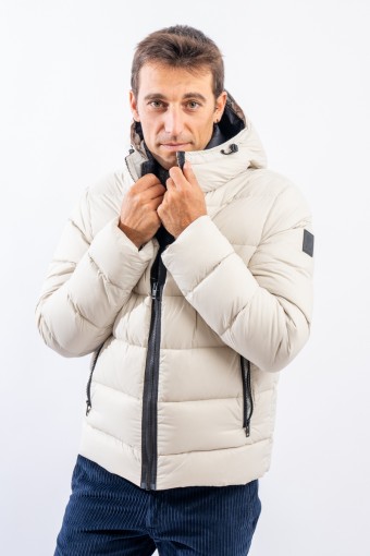 FAY DB FRONT FEATHER HOOD...