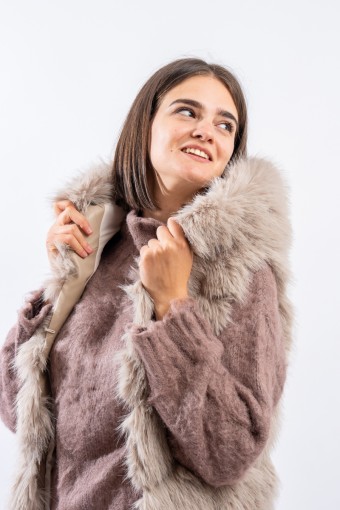 REGINA ECO FUR VEST WITH...