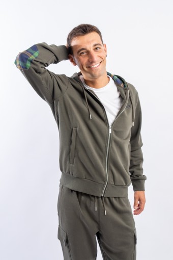 SUN 68 ZIP CONTRAST FABRIC...